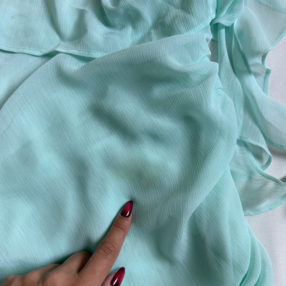 PANN Blue Ruffle Mini Dress - Picture 9 of 9